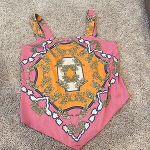 Scarf patterned tank top